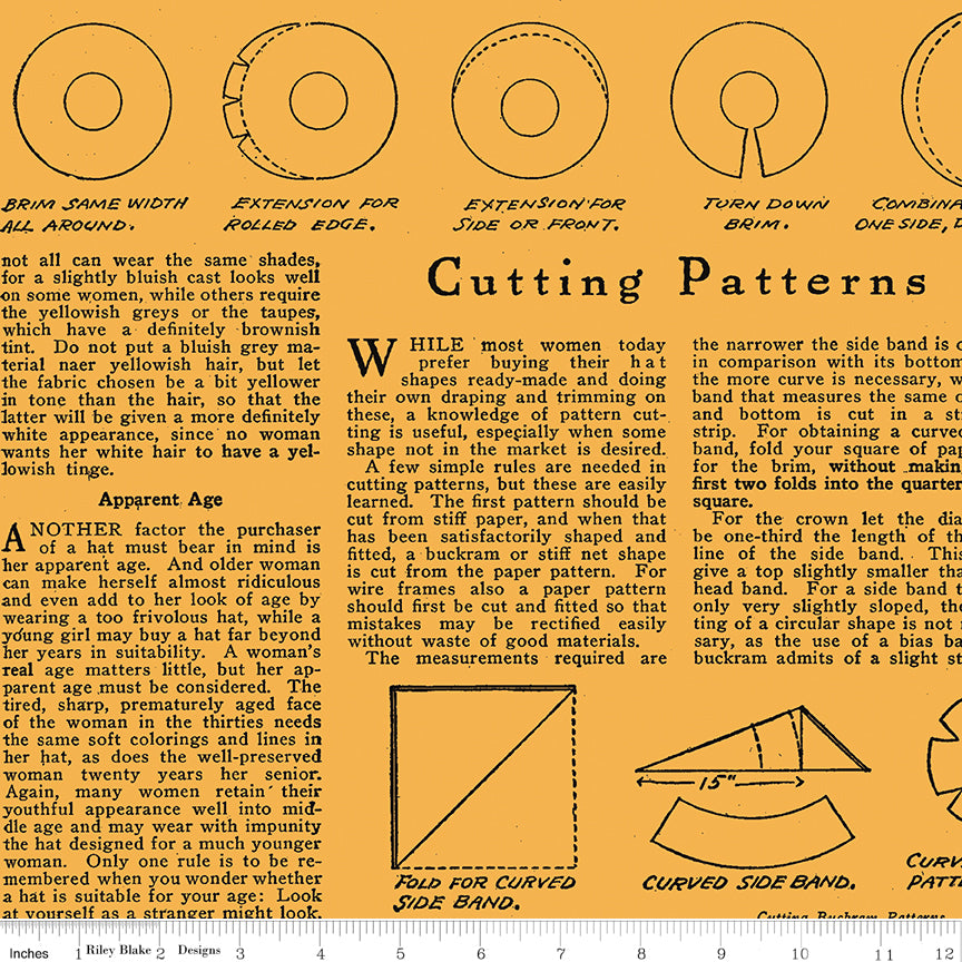 Costume Maker's Act II | Hat How To Text Orange by J. Wecker Frisch for Riley Blake | C16013-ORANGE