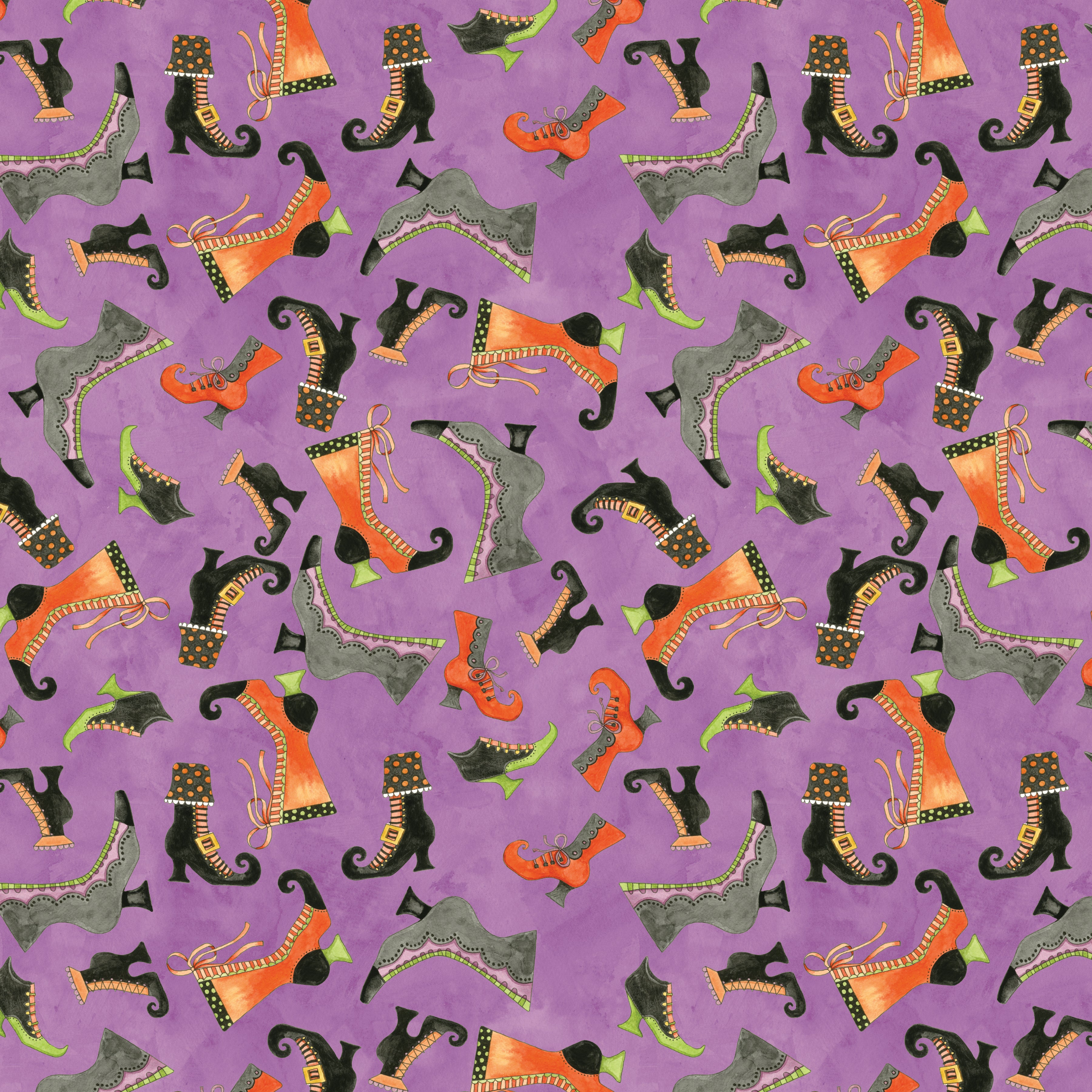 Ghoul Friends | Boots Toss Purple by Teresa Kogut for Riley Blake | C16052-PURPLE