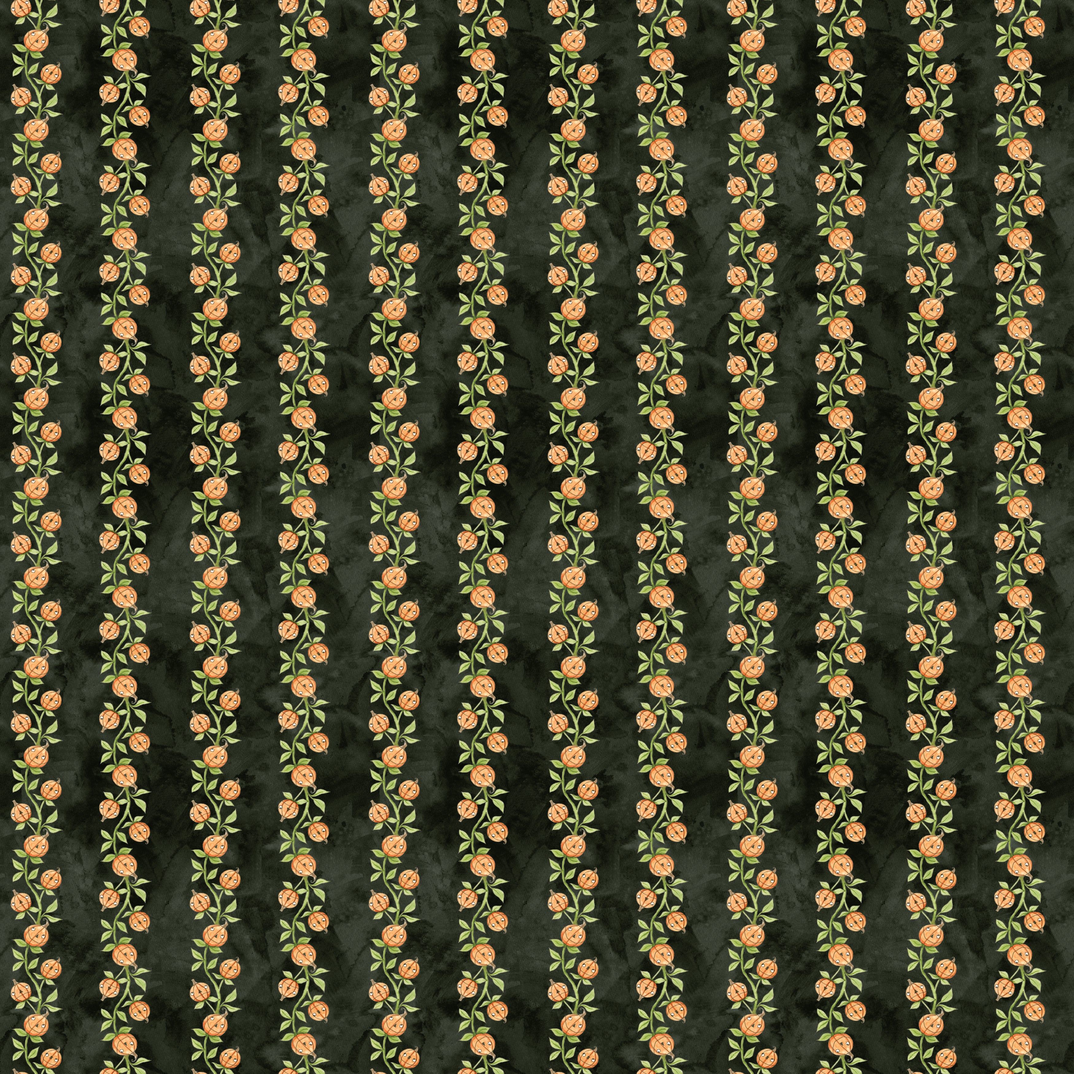 Ghoul Friends | Pumpkin Vine Black by Teresa Kogut for Riley Blake | C16053-BLACK