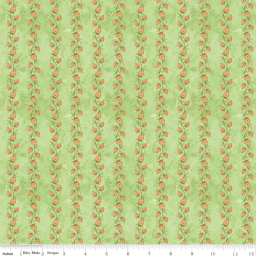 Ghoul Friends | Pumpkin Vine Green by Teresa Kogut for Riley Blake | C16053-GREEN