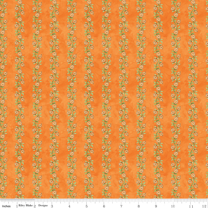 Ghoul Friends | Pumpkin Vine Orange by Teresa Kogut for Riley Blake | C16053-ORANGE