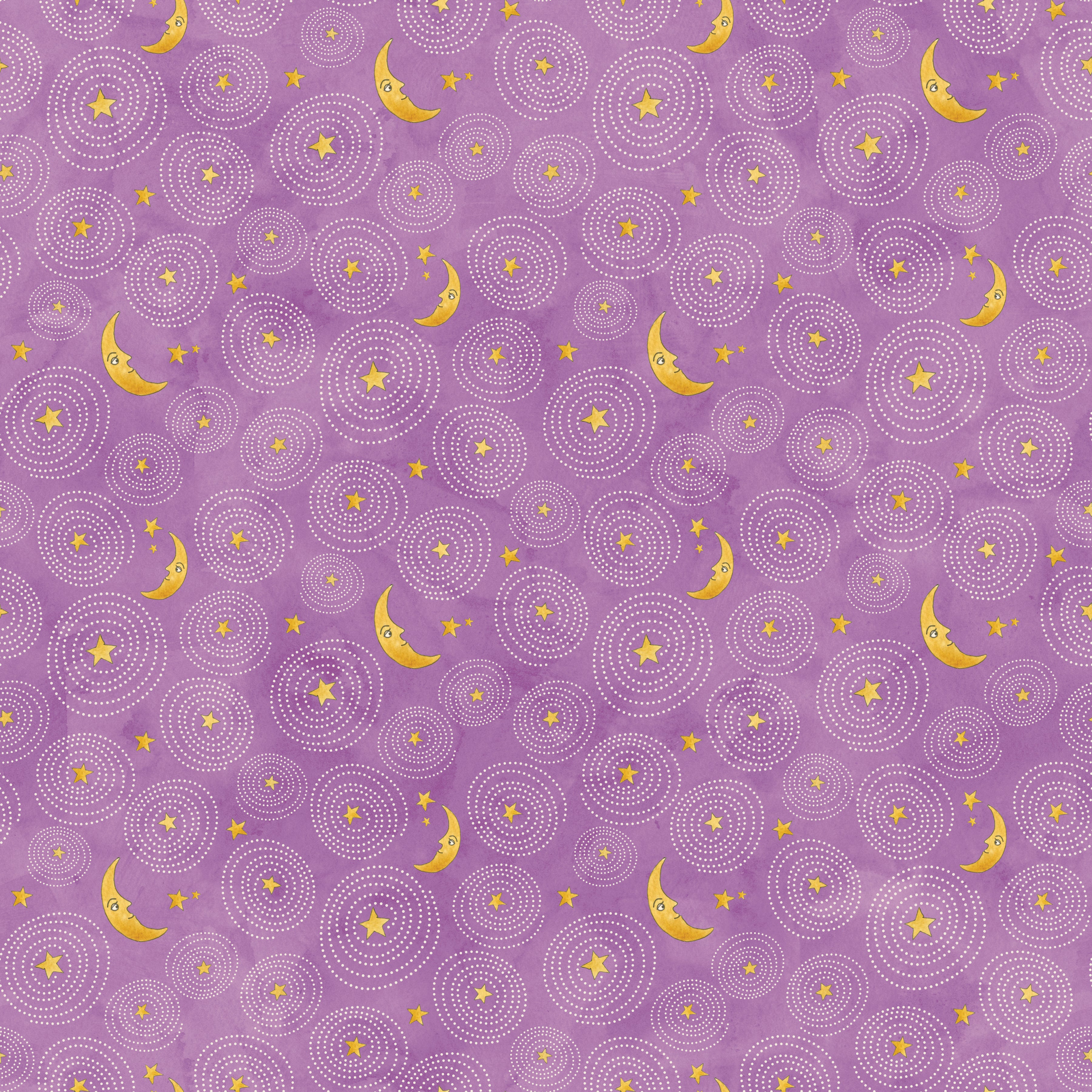 Ghoul Friends | Stars and Moon Purple by Teresa Kogut for Riley Blake | C16054-PURPLE