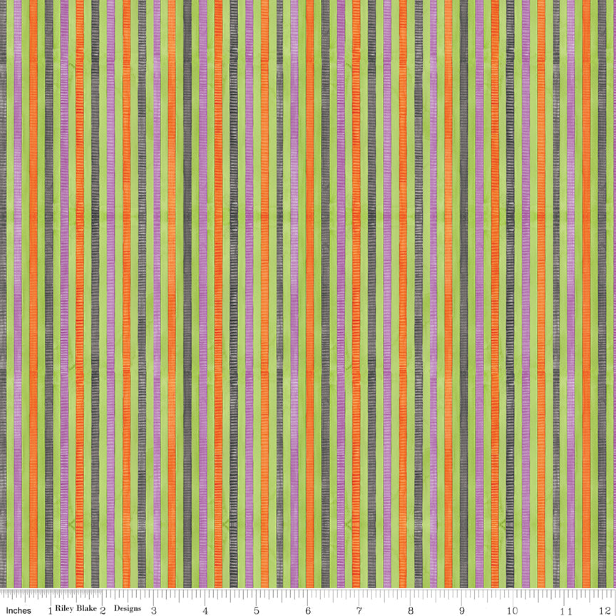 Ghoul Friends | Stripes Multi by Teresa Kogut for Riley Blake | C16056-MULTI