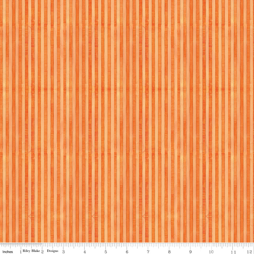 Ghoul Friends | Stripes Orange by Teresa Kogut for Riley Blake | C16056-ORANGE