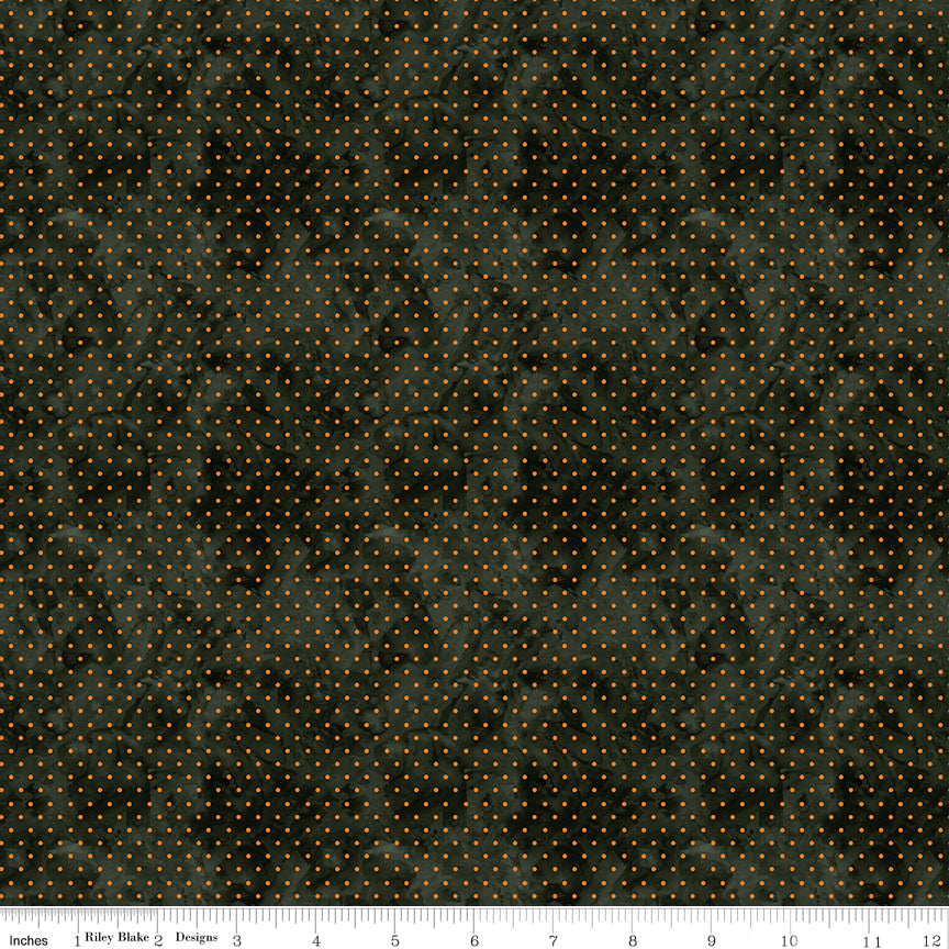Ghoul Friends | Dots Black by Teresa Kogut for Riley Blake | C16057-BLACK