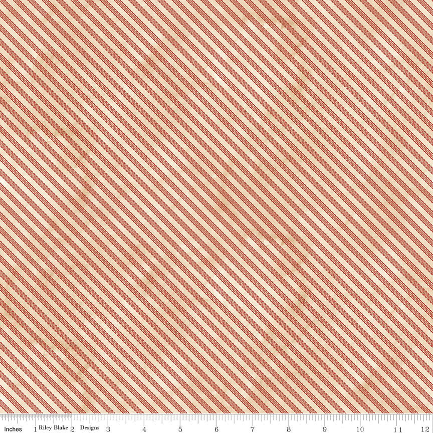 Naughty or Nice | Ticking Parchment by Teresa Kogut for Riley Blake | C16265-PARCHMENT