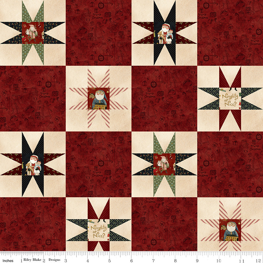 Naughty or Nice | Cheater Print Red by Teresa Kogut for Riley Blake | C16266-RED