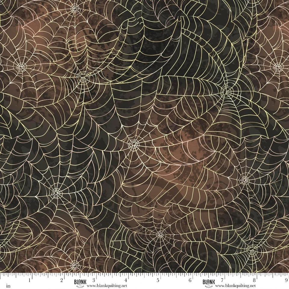 Harvest Haunt | Charcoal Spiderweb by Episodic Drawing for Blank Quilting | 4814-97