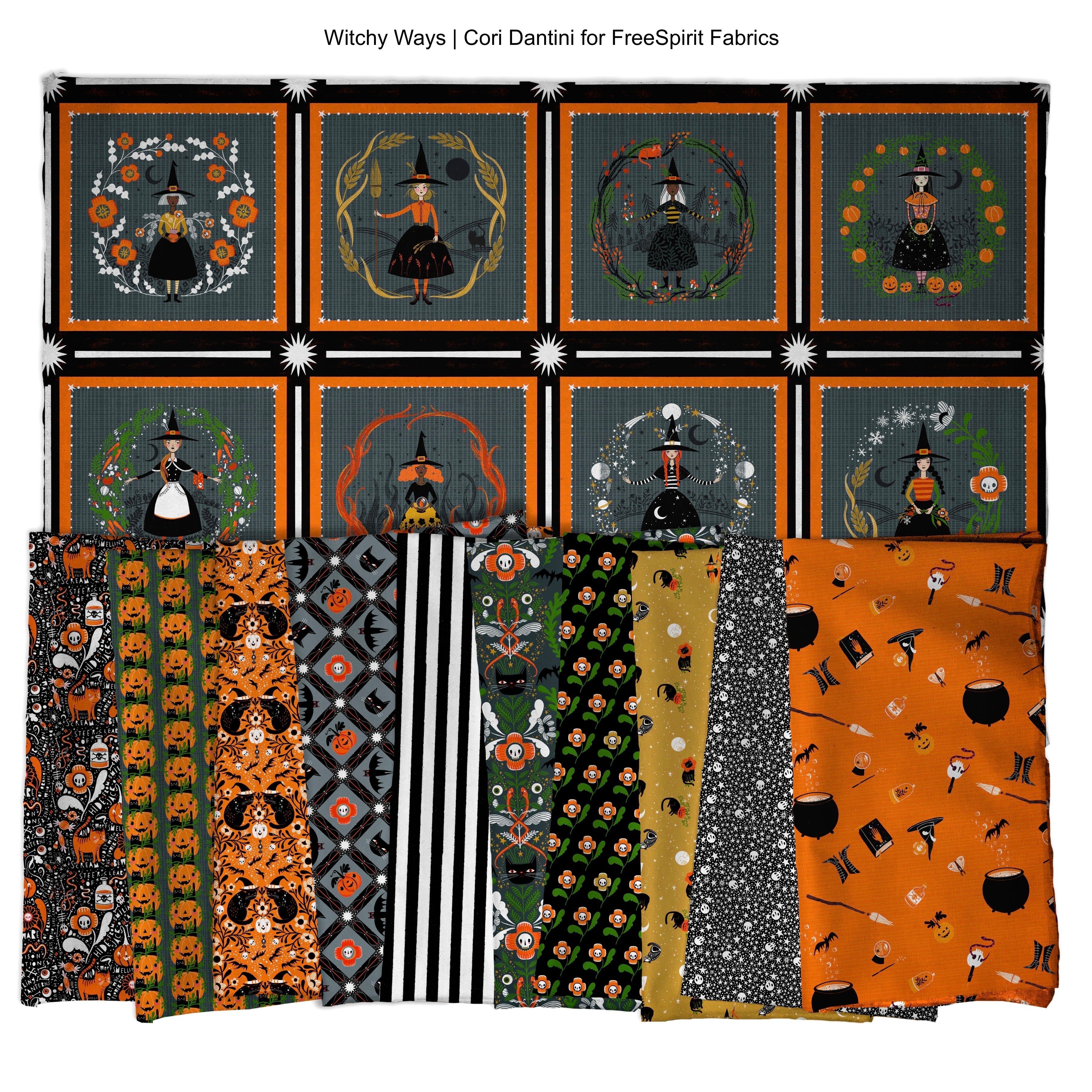 Witchy Ways | Witchy Friends - Stone by Cori Dantini for FreeSpirit Fabrics | PWCD147.XSTONE