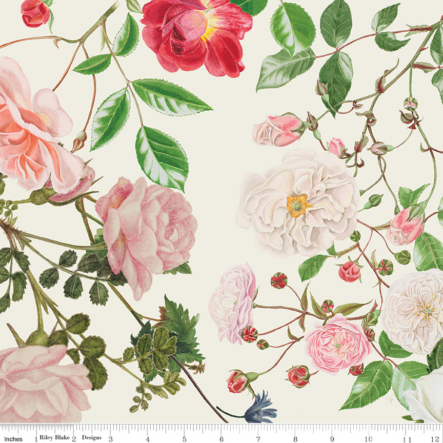 Floral Gardens | Main Cream by Royal Horticultural Society for Riley Blake | CD14360-CREAM