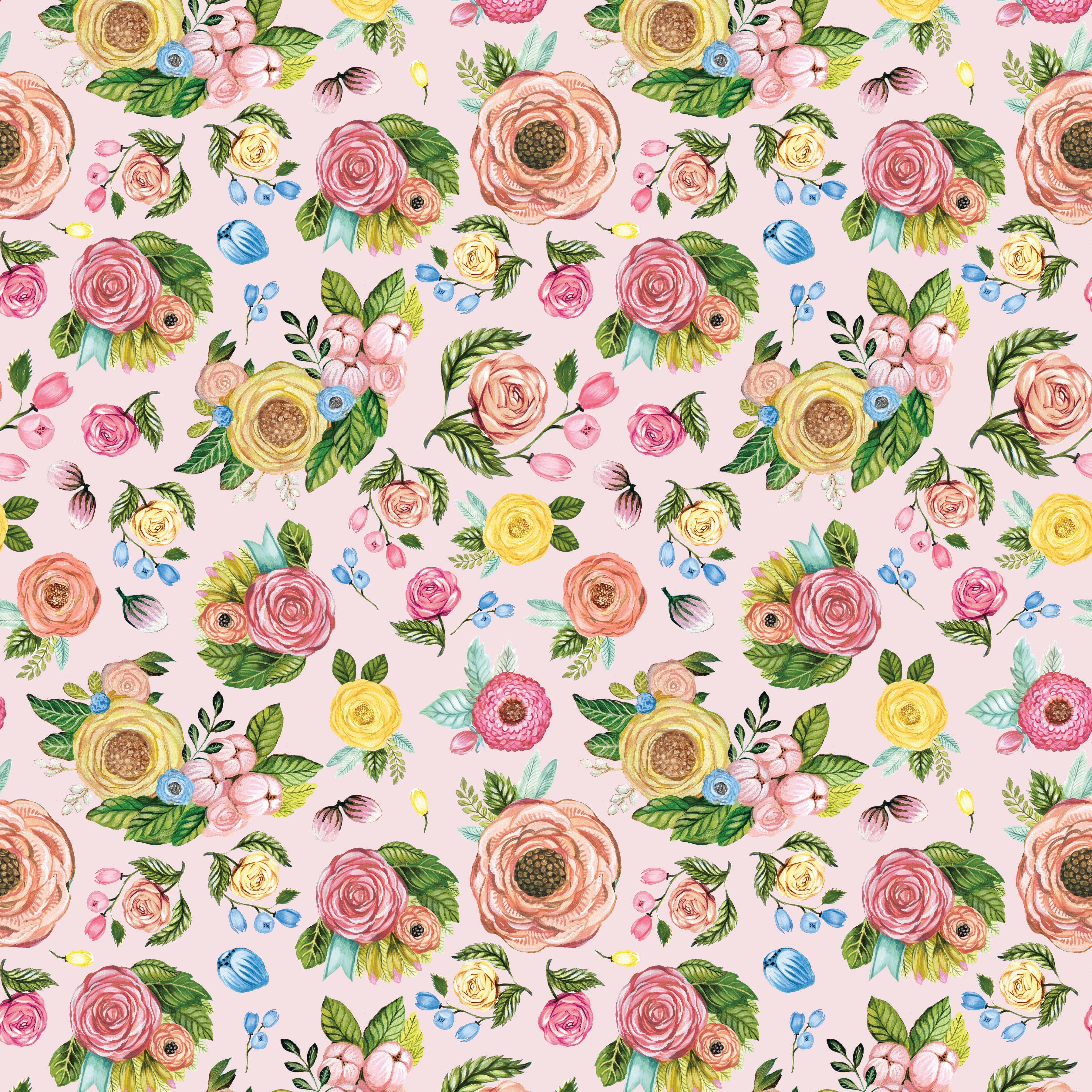 Sweet Spring | Floral Pink by Hester & Cook for Riley Blake | CD15802-PINK