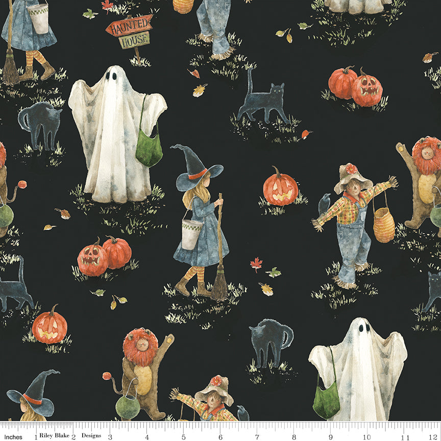 Trick or Treat | Main Black by Lisa Audit for Riley Blake Designs | CD15960-BLACK