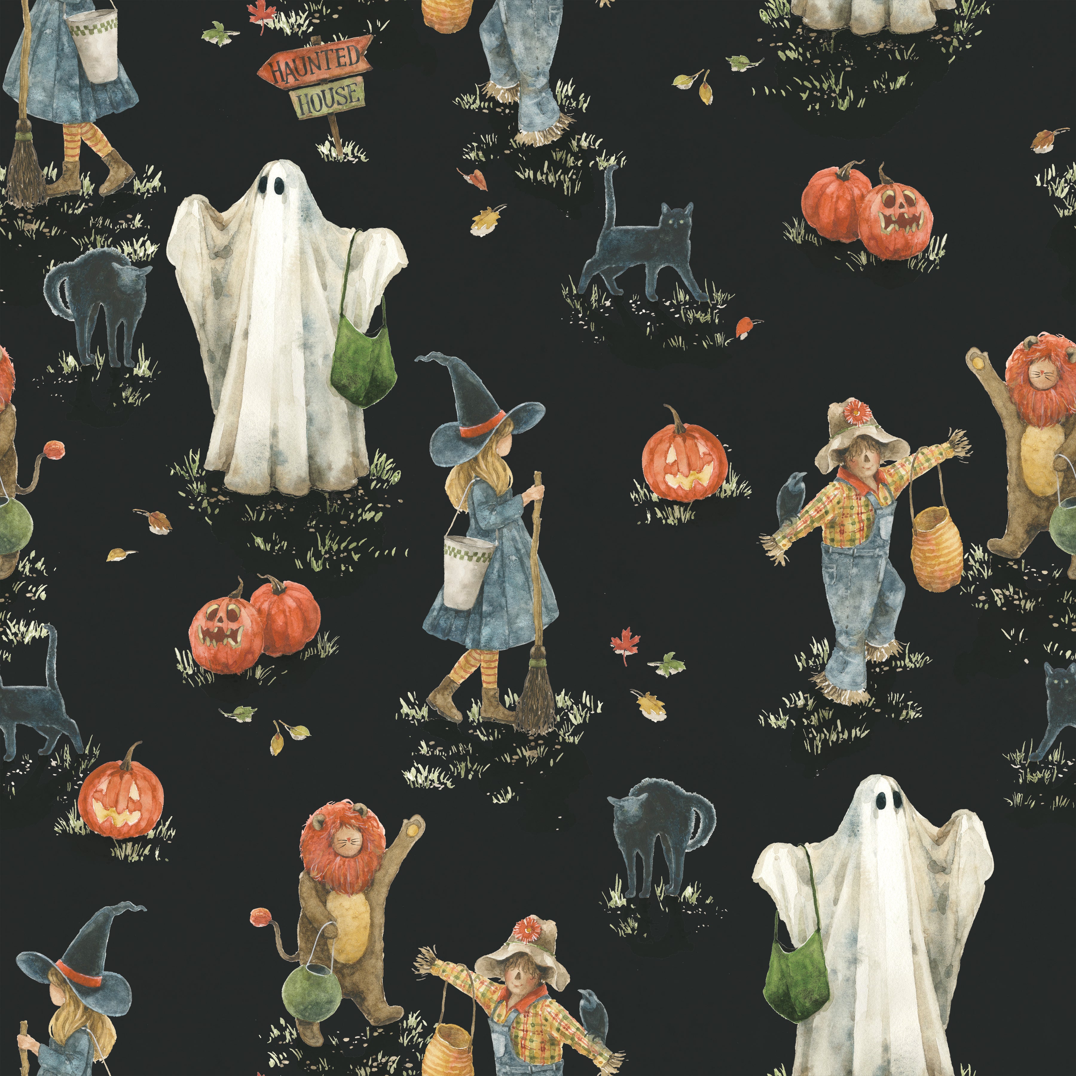 Trick or Treat | Main Black by Lisa Audit for Riley Blake Designs | CD15960-BLACK