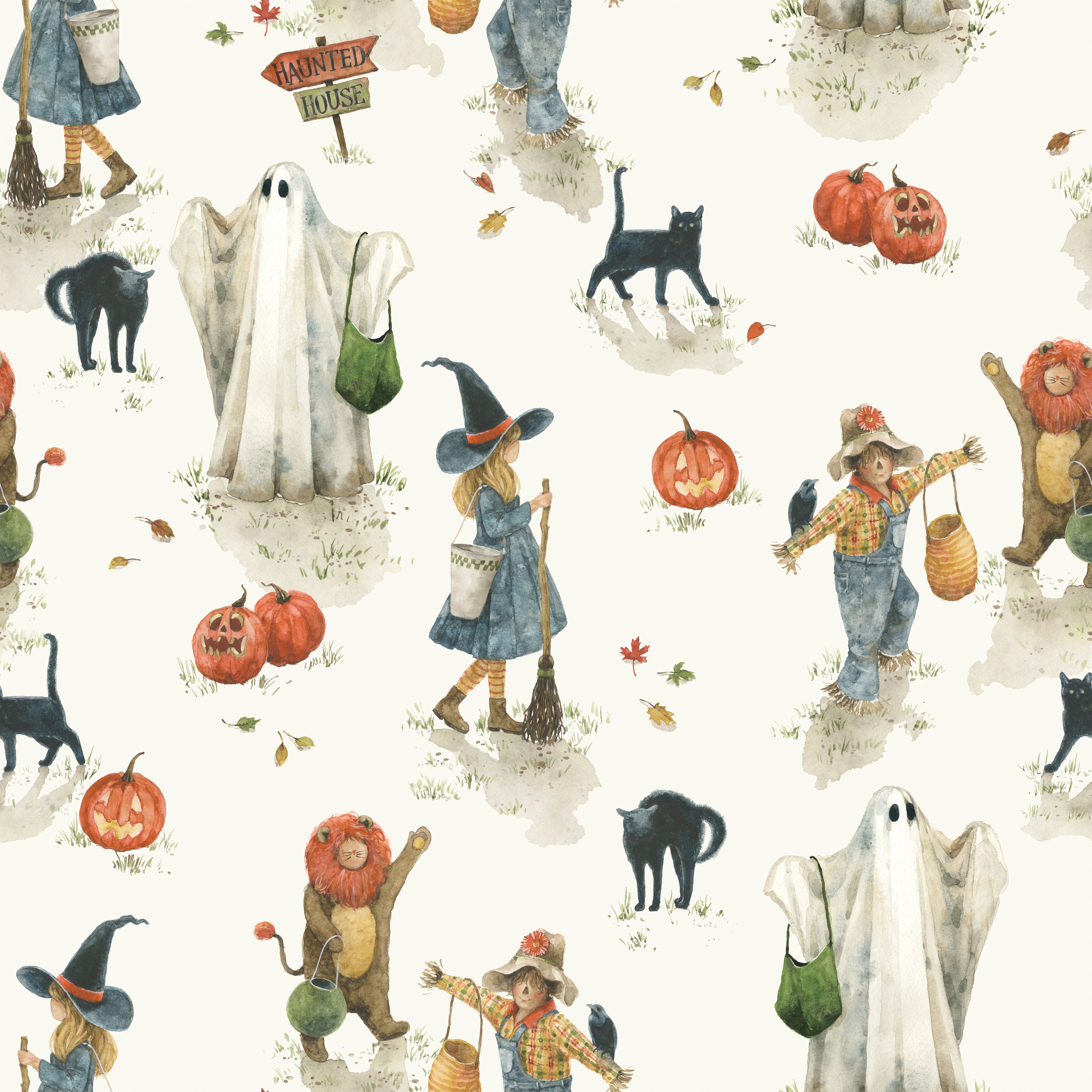 Trick or Treat | Main Cream by Lisa Audit for Riley Blake Designs | CD15960-CREAM