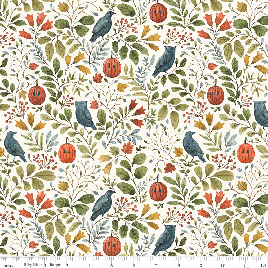 Trick or Treat | Foliage Cream by Lisa Audit for Riley Blake Designs | CD15961-CREAM