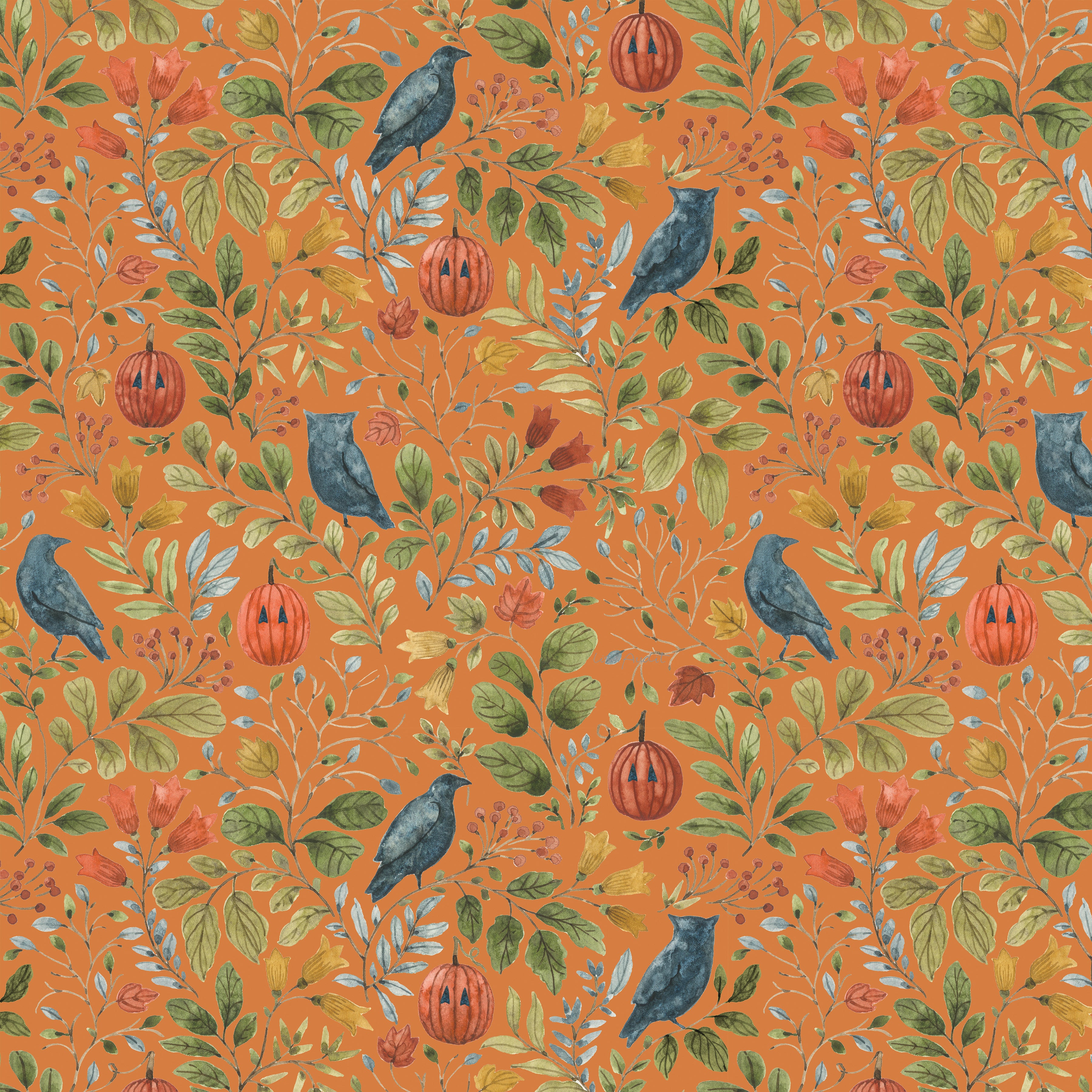 Trick or Treat | Foliage Orange by Lisa Audit for Riley Blake Designs | CD15961-ORANGE