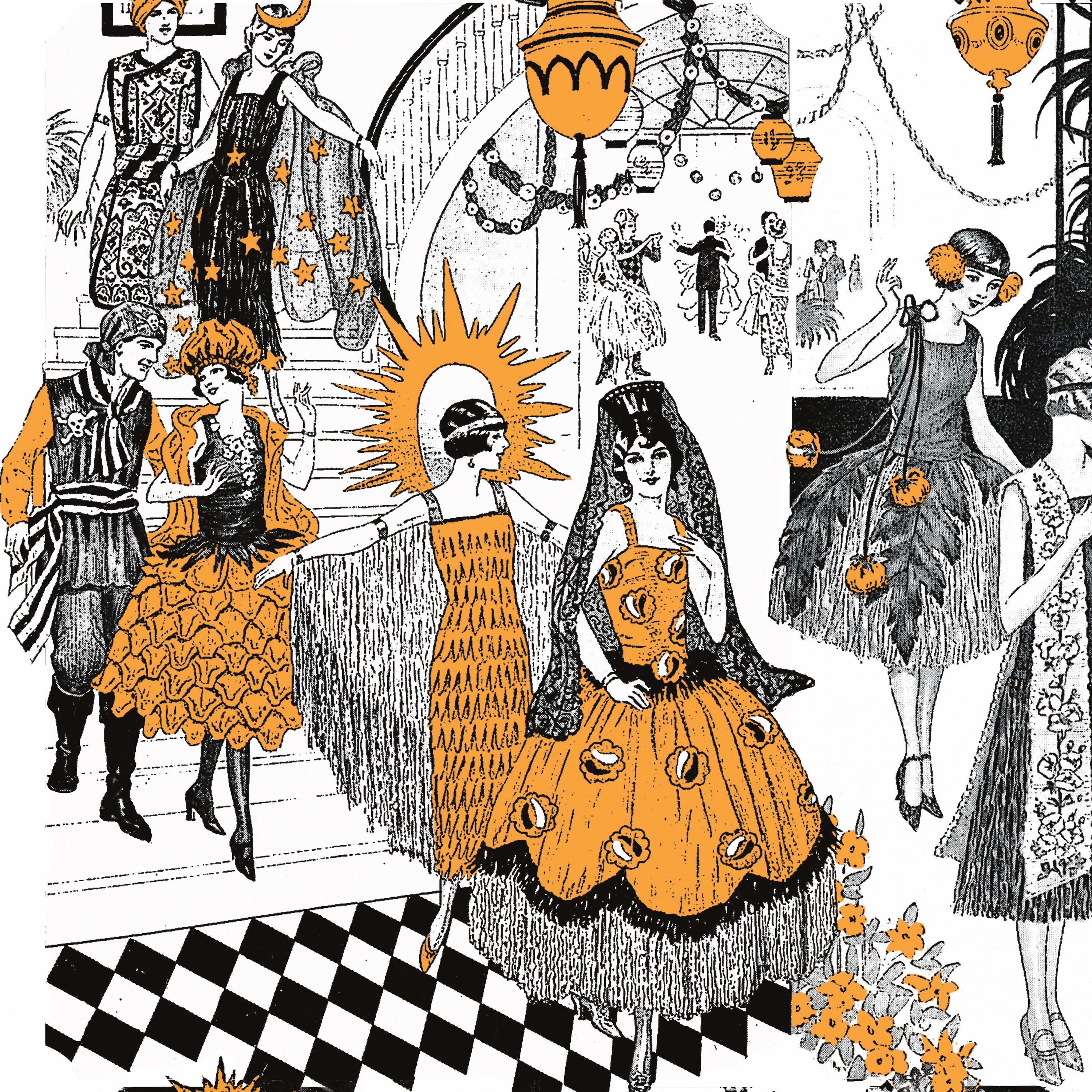 Costume Maker's Act II | Costume Collage White by J. Wecker Frisch for Riley Blake | CD16005-WHITE