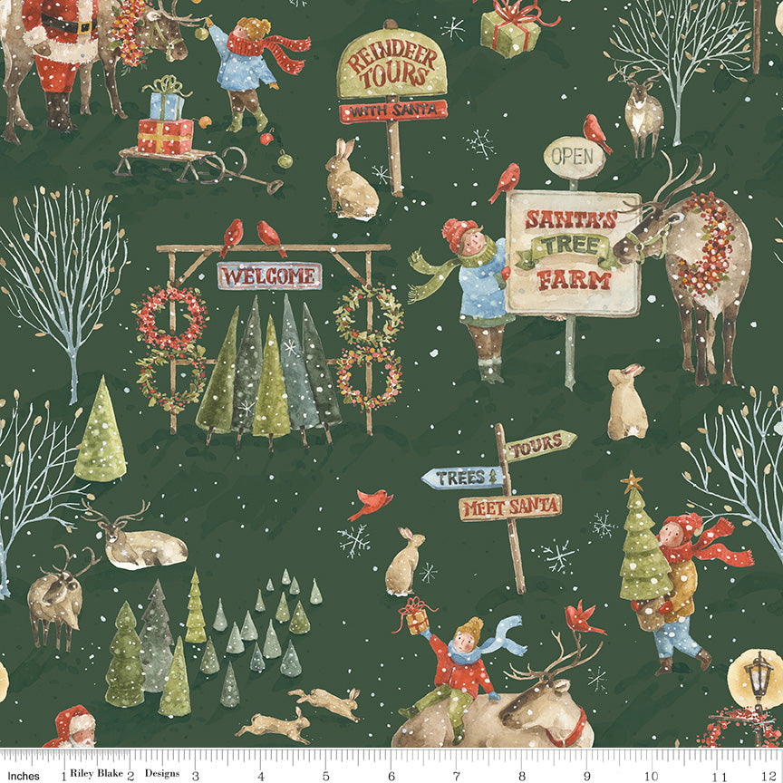 Santa's Tree Farm | Main Forest by Lisa Audit for Riley Blake Designs | CD16450-FOREST