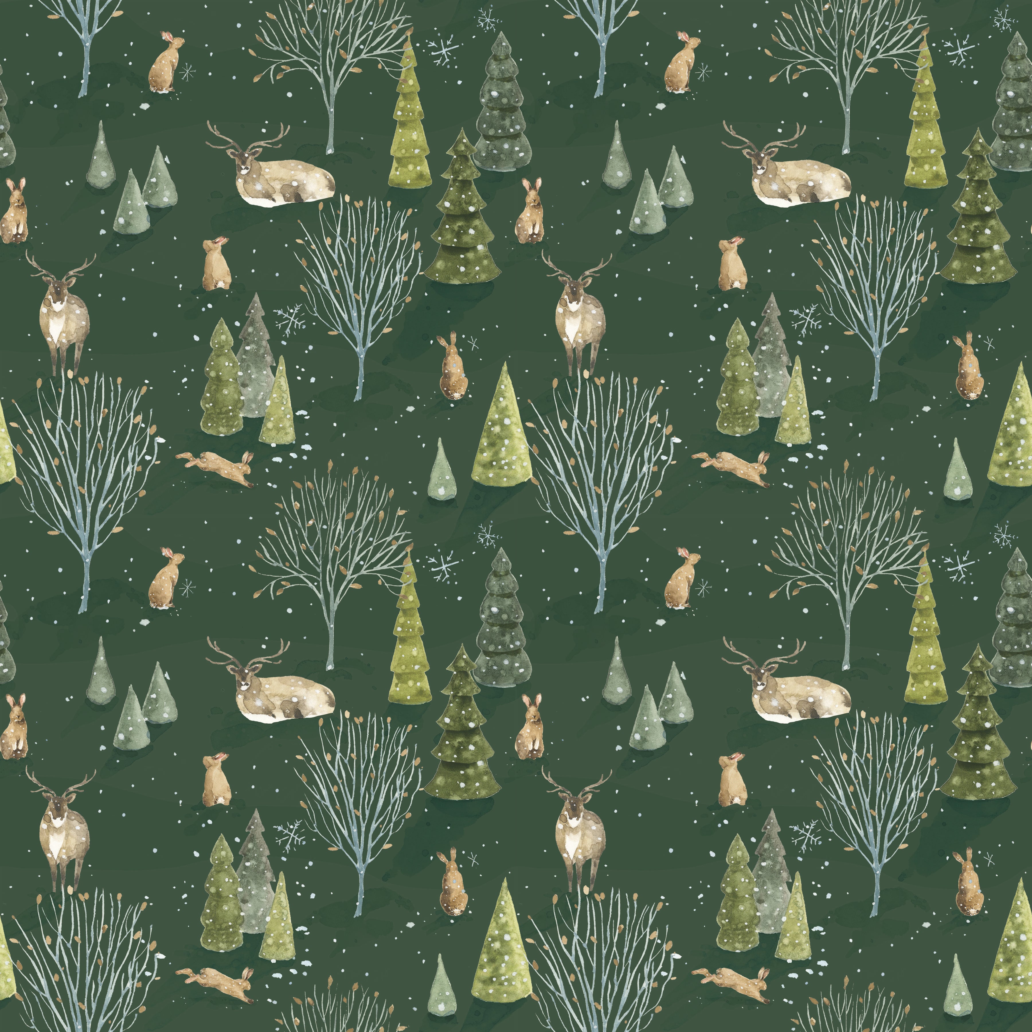 Santa's Tree Farm | Woodland Forest by Lisa Audit for Riley Blake Designs | CD16451-FOREST
