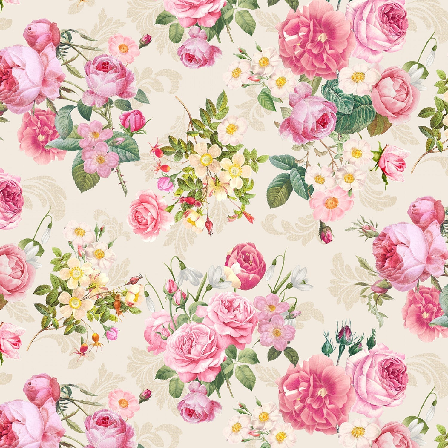 Belle Fleur Fat Quarter Bundle from Timeless Treasures (12pcs)