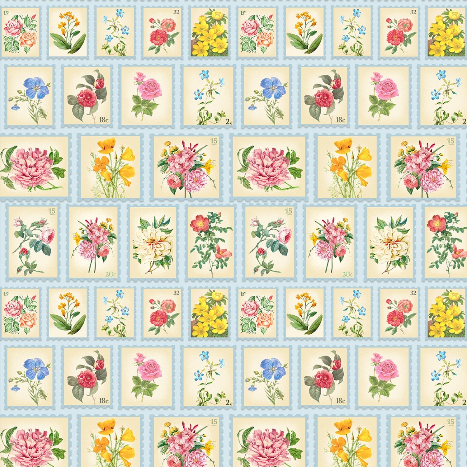 Belle Fleur Fat Quarter Bundle from Timeless Treasures (12pcs)