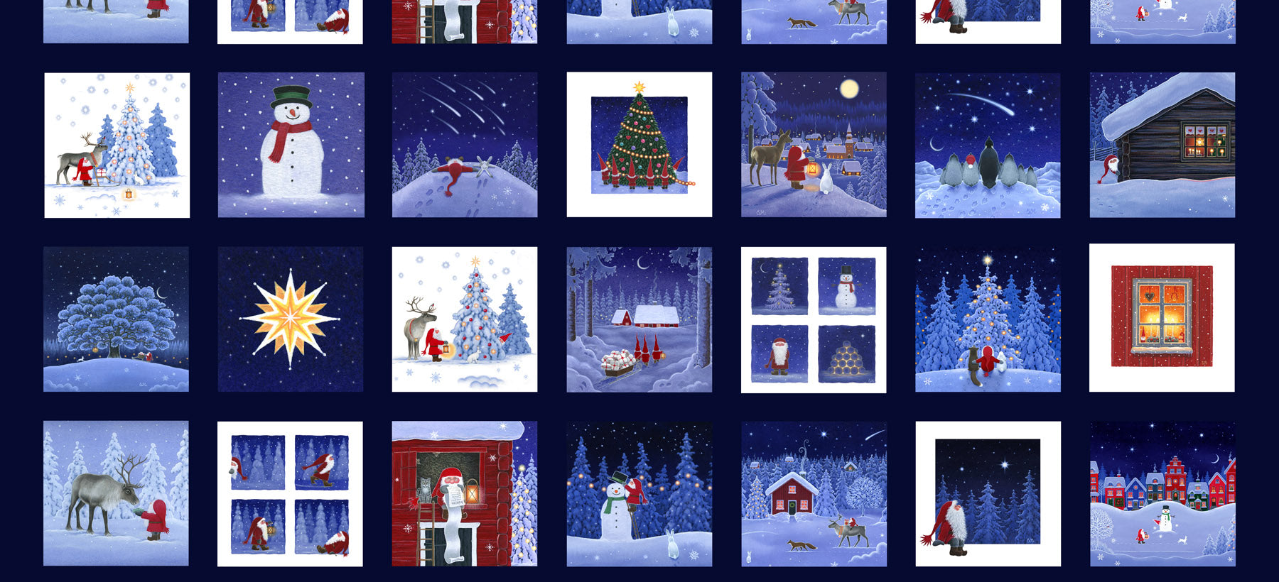 Tomtens Forest Friends | 5-inch Squares by Eva Melhuish for Lewis & Irene | CE27