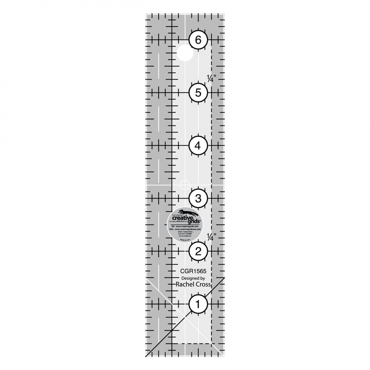 Creative Grids Quilt Ruler 1-1/2in x 6-1/2in