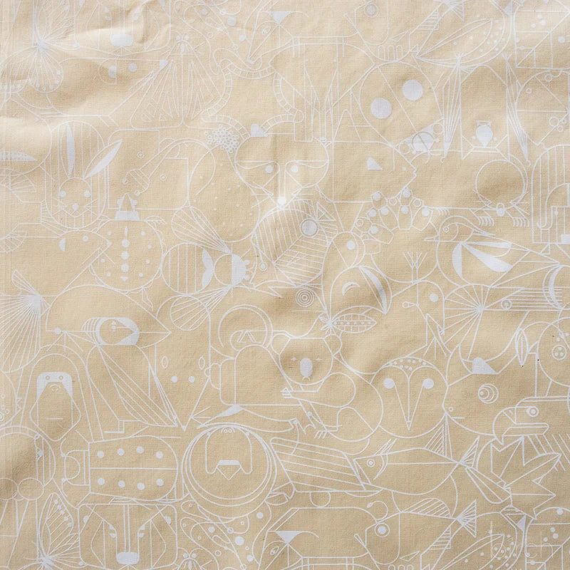 End Papers | Cream by Charley Harper for Birch Fabrics | CH-300-CREAM | 100% Organic Cotton