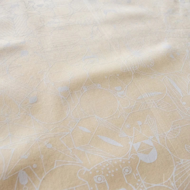 End Papers | Cream by Charley Harper for Birch Fabrics | CH-300-CREAM | 100% Organic Cotton