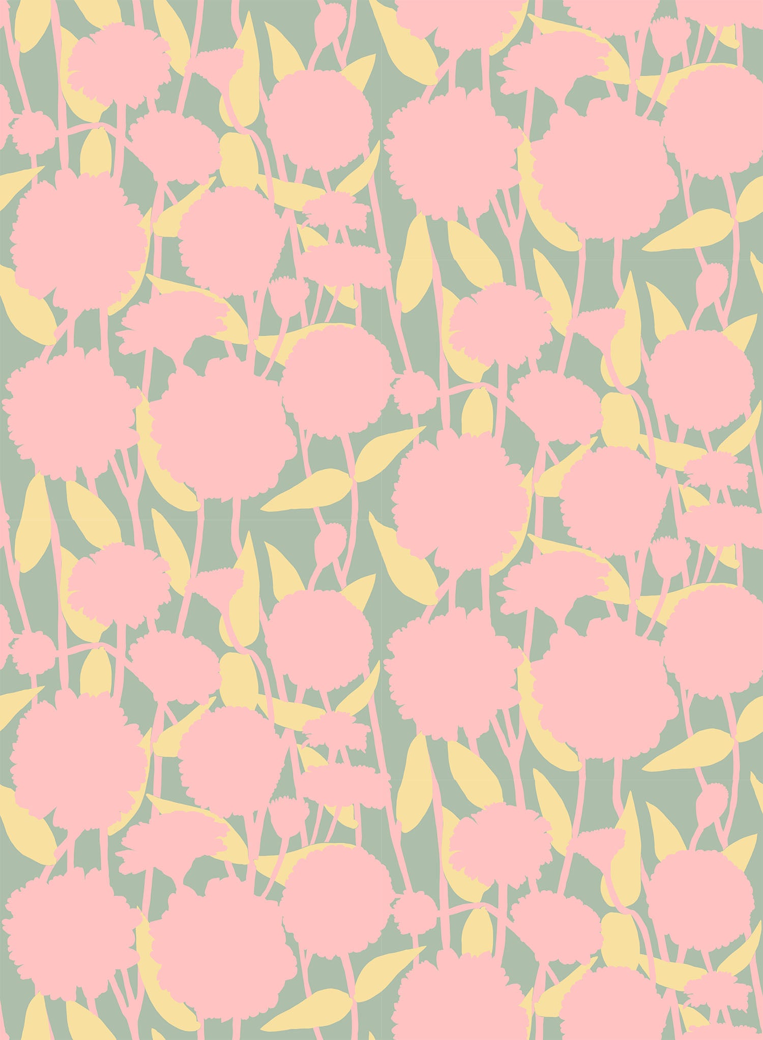 Silhouette | Pompom - Chalk by Anna Maria Textiles | Linen/Cotton Blend Fabric