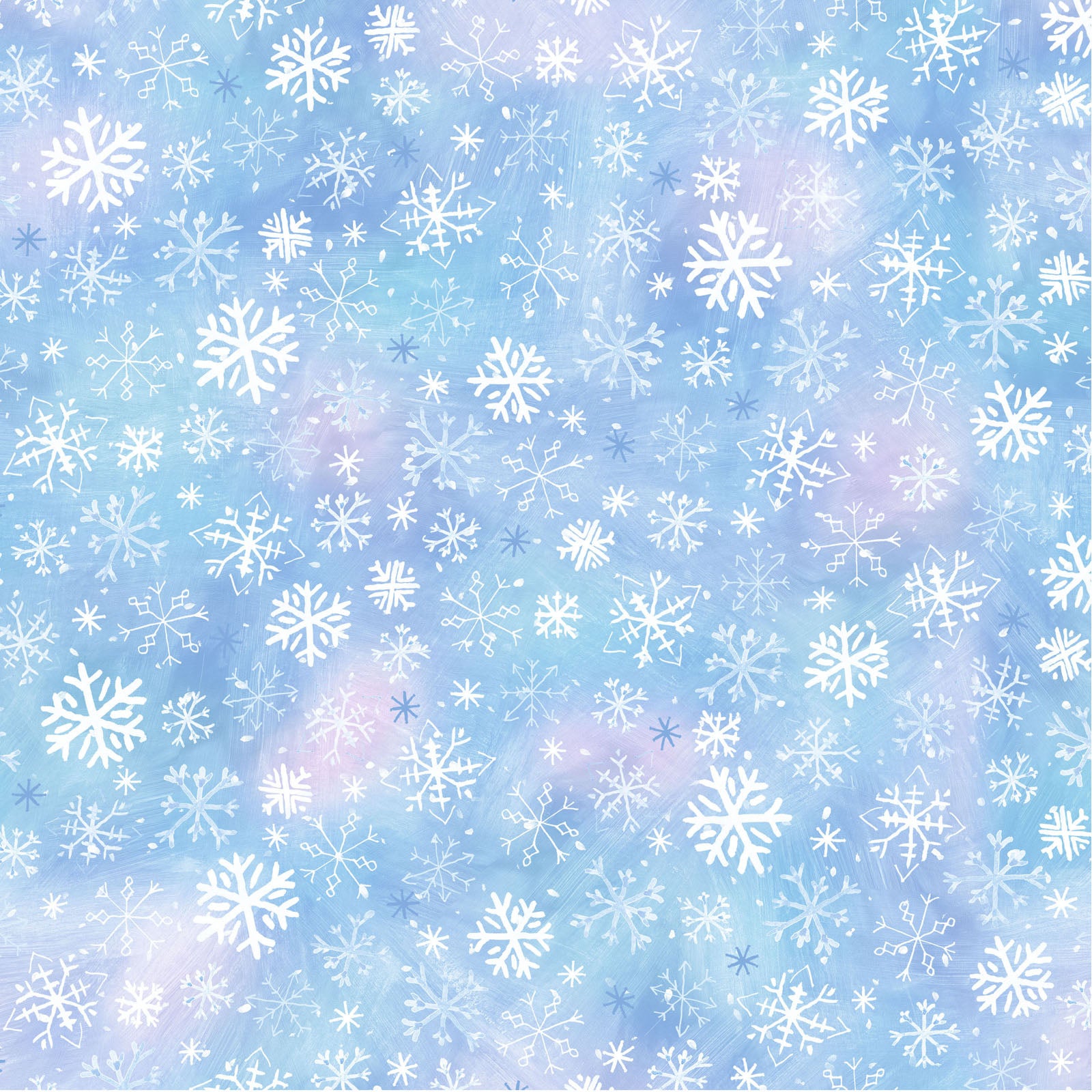 Snowtime | Digital Snowflakes - Light Blue by Anita Jeram for Clothworks | Y4554-29
