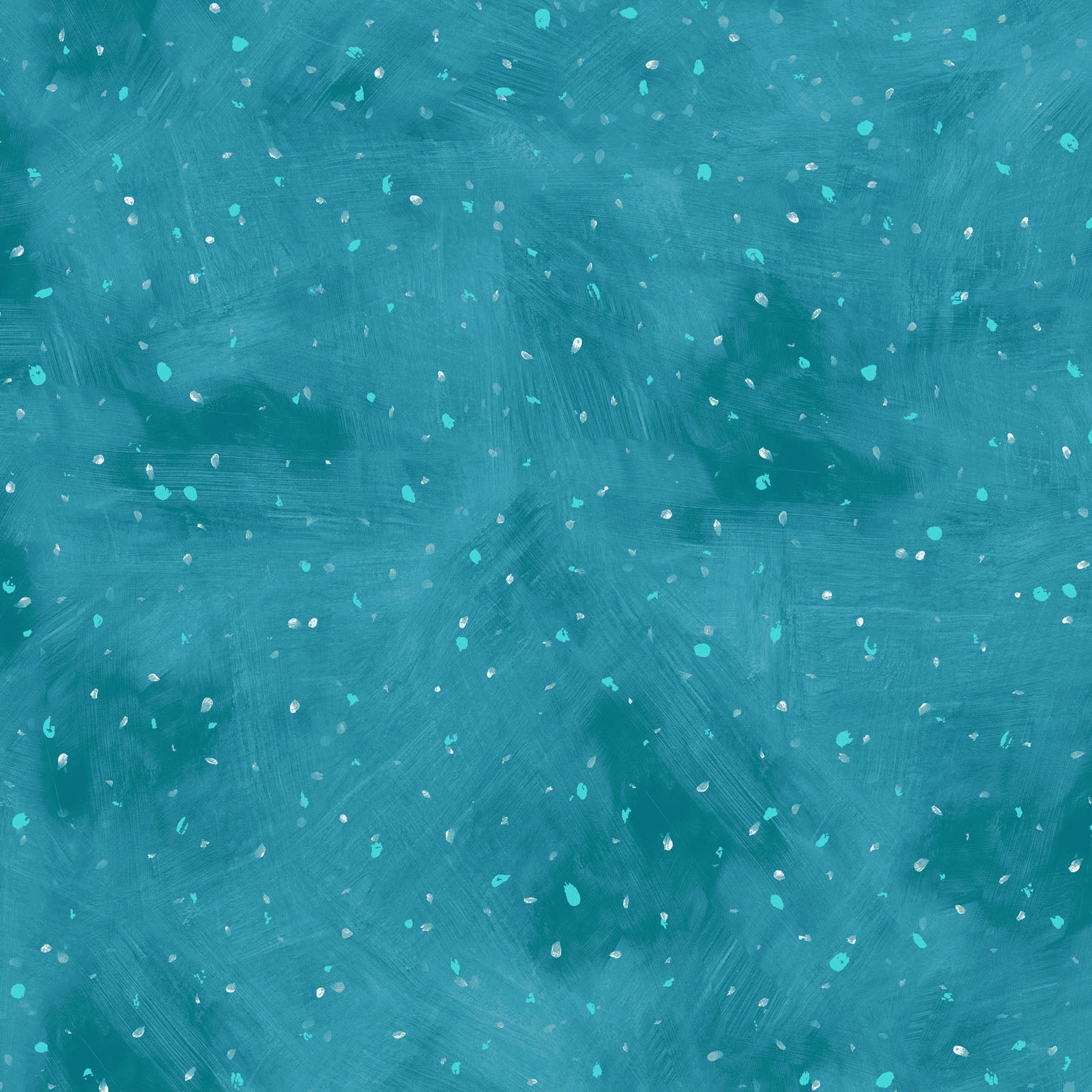 Snowtime | Snow Dot - Dark Aqua by Anita Jeram for Clothworks | Y4555-34