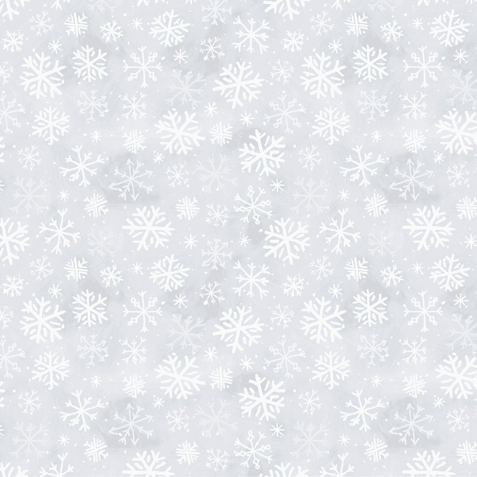 Snowtime | FLANNEL Snowflakes - Light Gray by Anita Jeram for Clothworks | Y4557-5