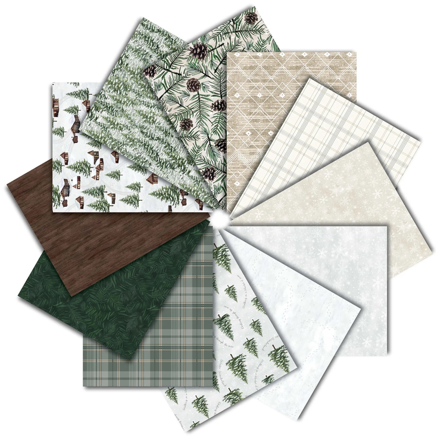 Winter Wonderland | Fat Quarter Bundle by Katie Hennagir Designs for Timeless Treasures | 12 pcs