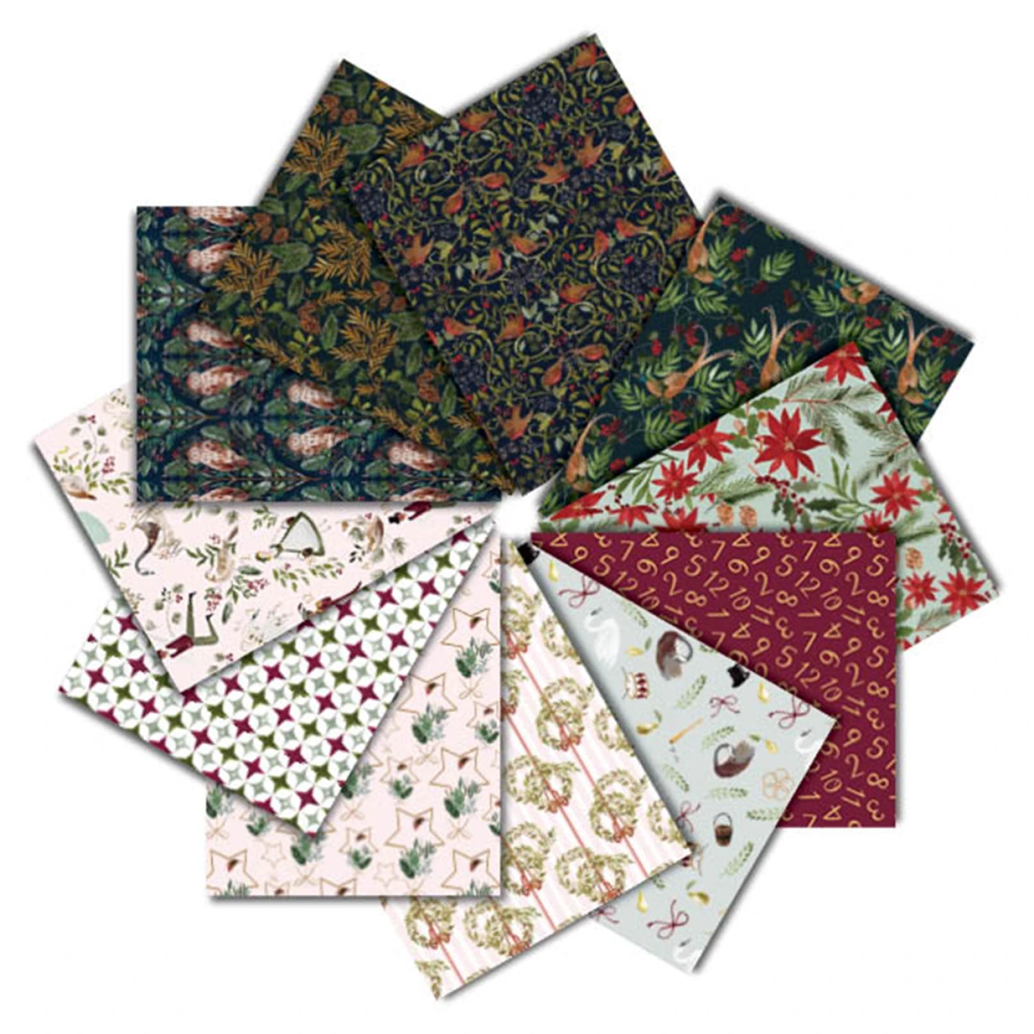 Twelve Days | Fat Quarter Bundle by Fay Nye for Dear Stella | 12 pcs | 100% Cotton