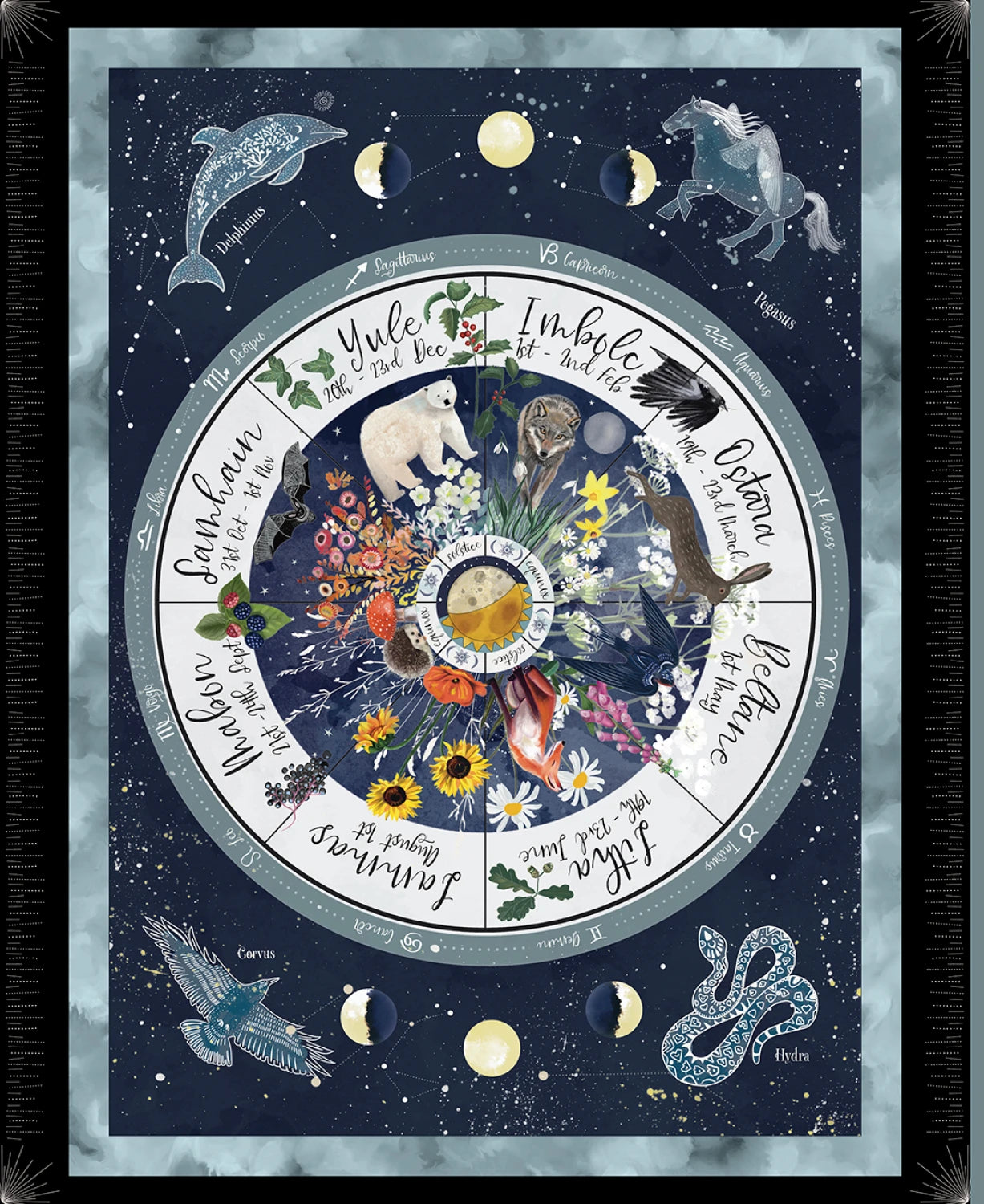 Celestial Seasons | Zodiac Panel by Jacqueline Wild for P&B Textiles | CSEA5986-PA