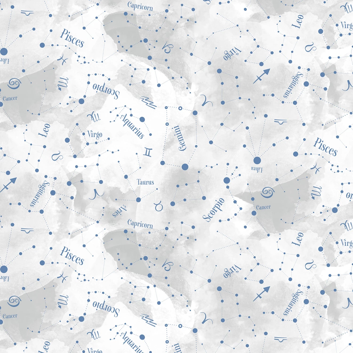 Celestial Seasons | Zodiac Constellations - Gray by Jacqueline Wild for P&B Textiles | CSEA5990-LS