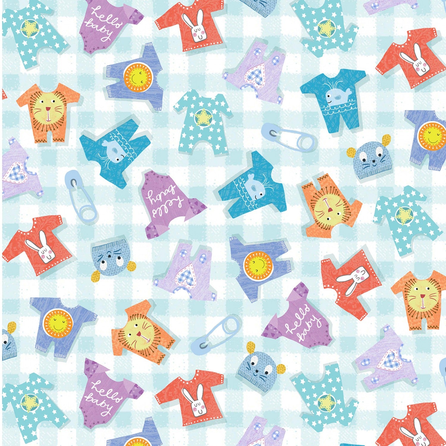Baby Love - Blue Rompers by Tracy Cottingham for Michael Miller Fabrics