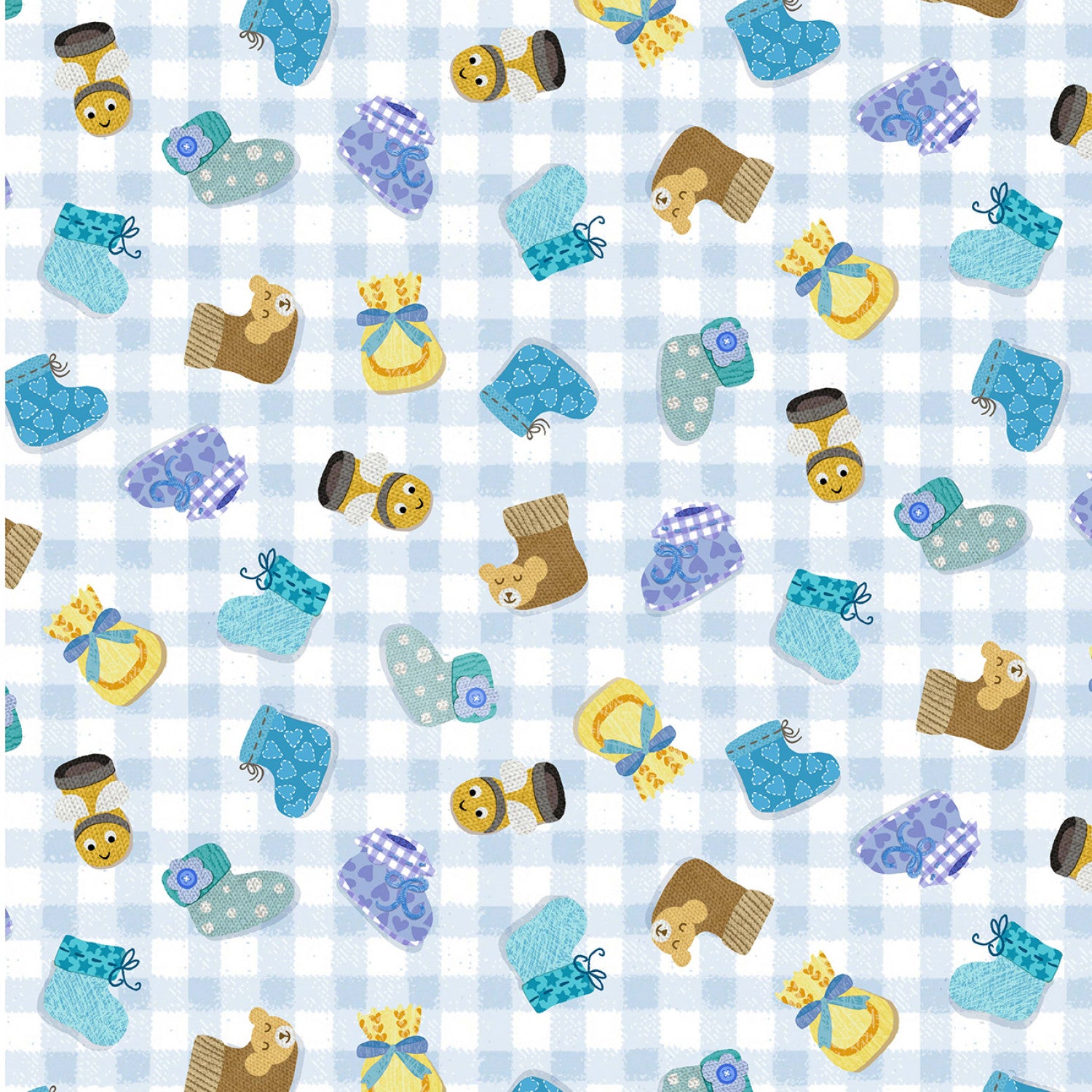 Baby Love - Blue Pitter Patter by Tracy Cottingham for Michael Miller Fabrics