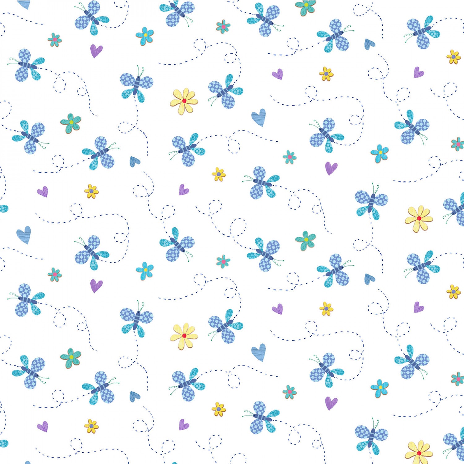 Baby Love - Sky Baby Butterfly by Tracy Cottingham for Michael Miller Fabrics