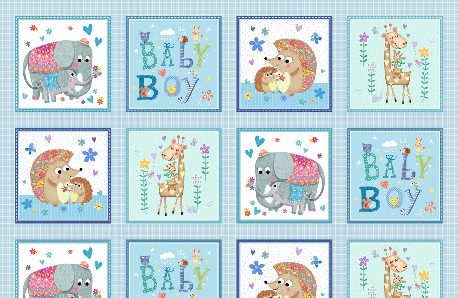 Baby Love - Blue Sugar & Spice Girls by Tracy Cottingham for Michael Miller Fabrics