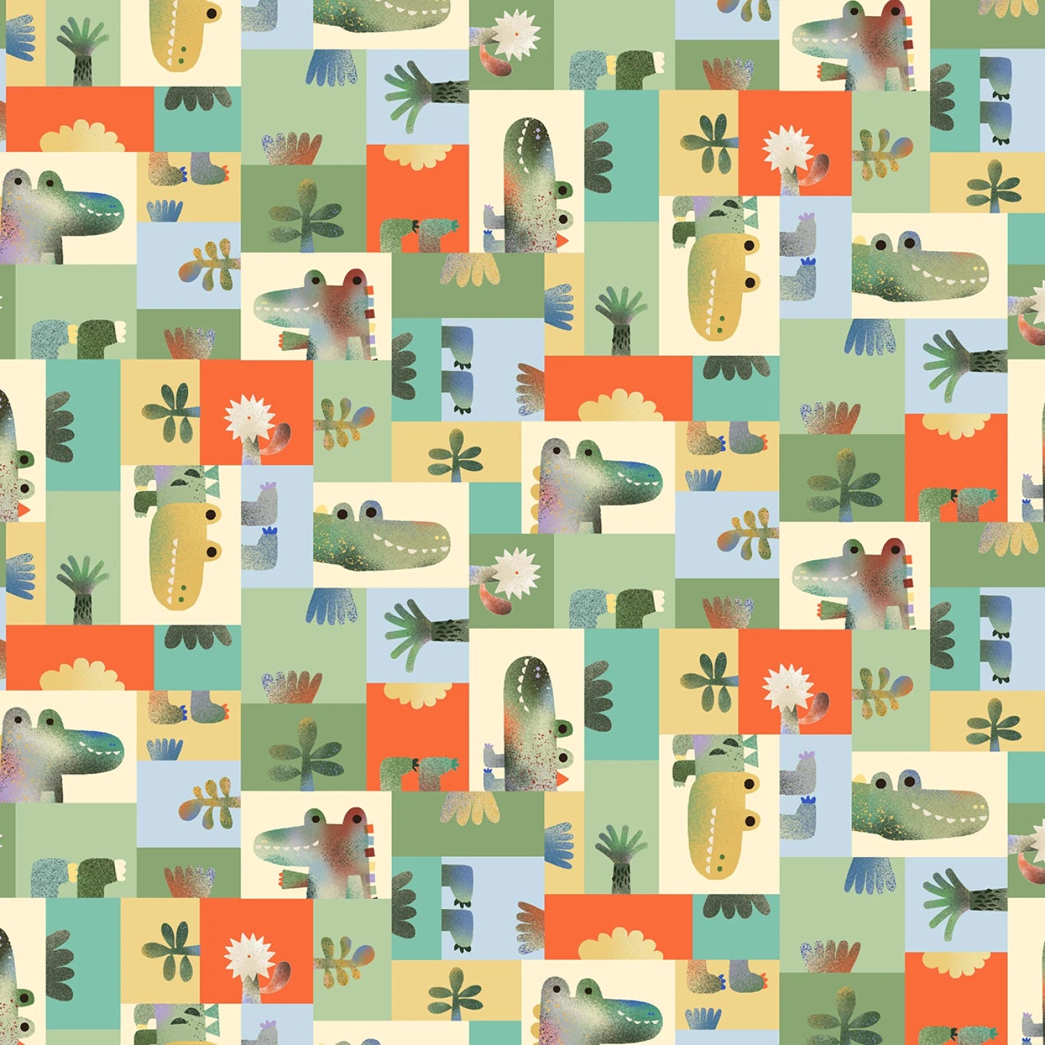 See Ya Later Alligator | Gator Patch - Multi by Michael Miller Fabrics | DCX12554-MULT