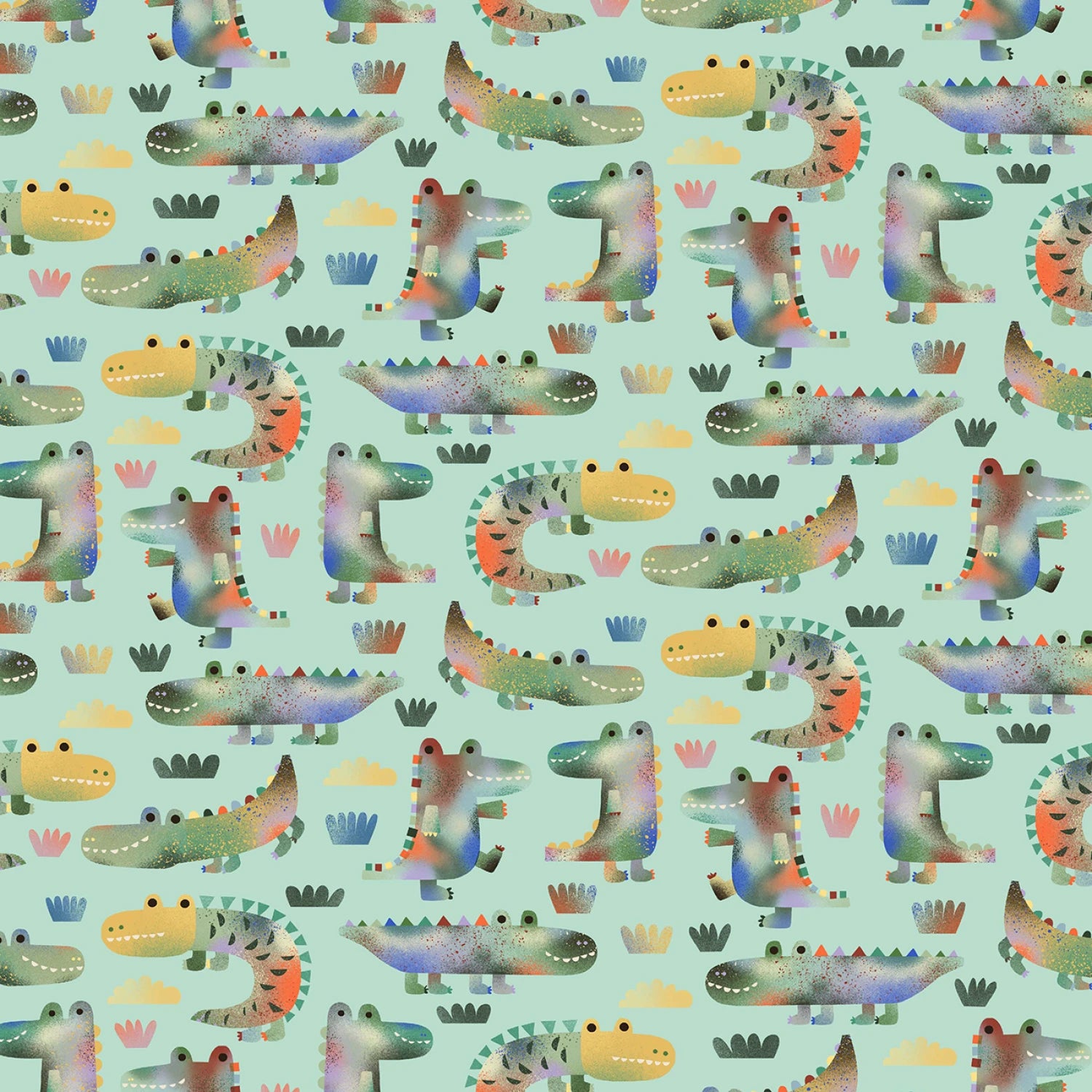 See Ya Later Alligator | Chomp Chomp - Mint by Michael Miller Fabrics | DCX12555-MINT