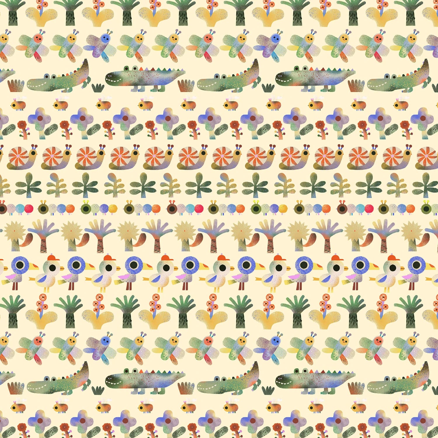See Ya Later Alligator | Alligator Parade - Butter by Michael Miller Fabrics | DCX12557-BUTT