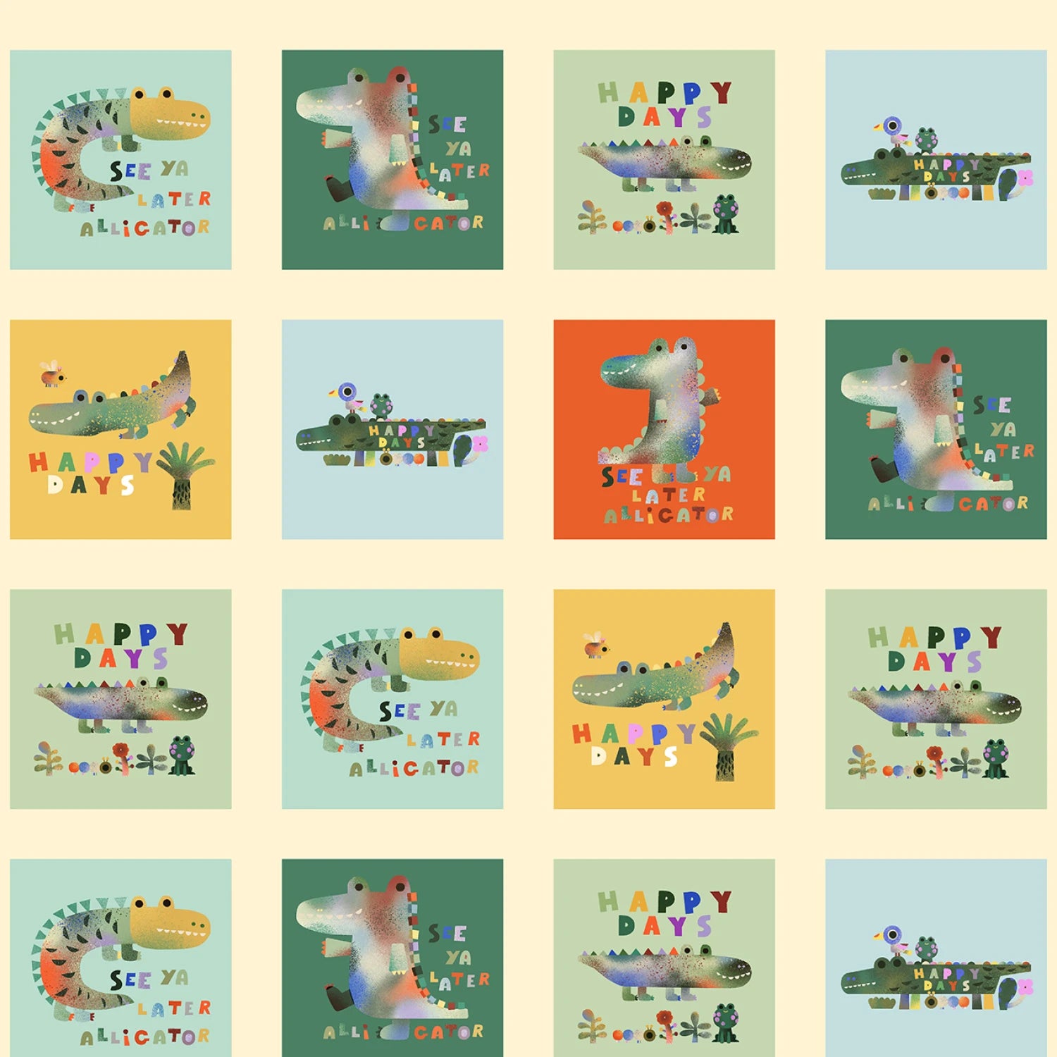 See Ya Later Alligator | Happy Gator Day - Multi by Michael Miller Fabrics | DCX12560-MULT