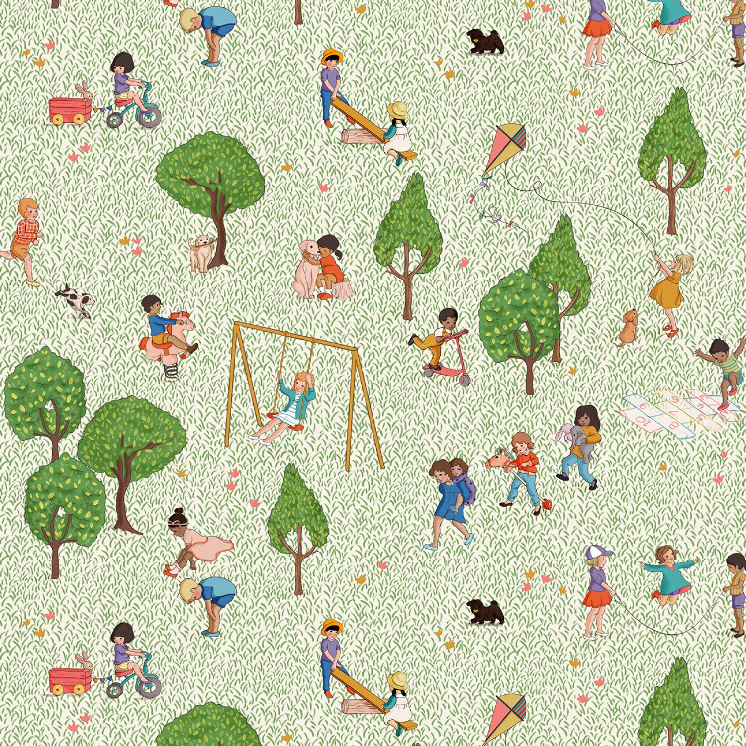 Playground & Park | The Playground - Meadow by Belle & Boo for Michael Miller | DDC12222-MEAD