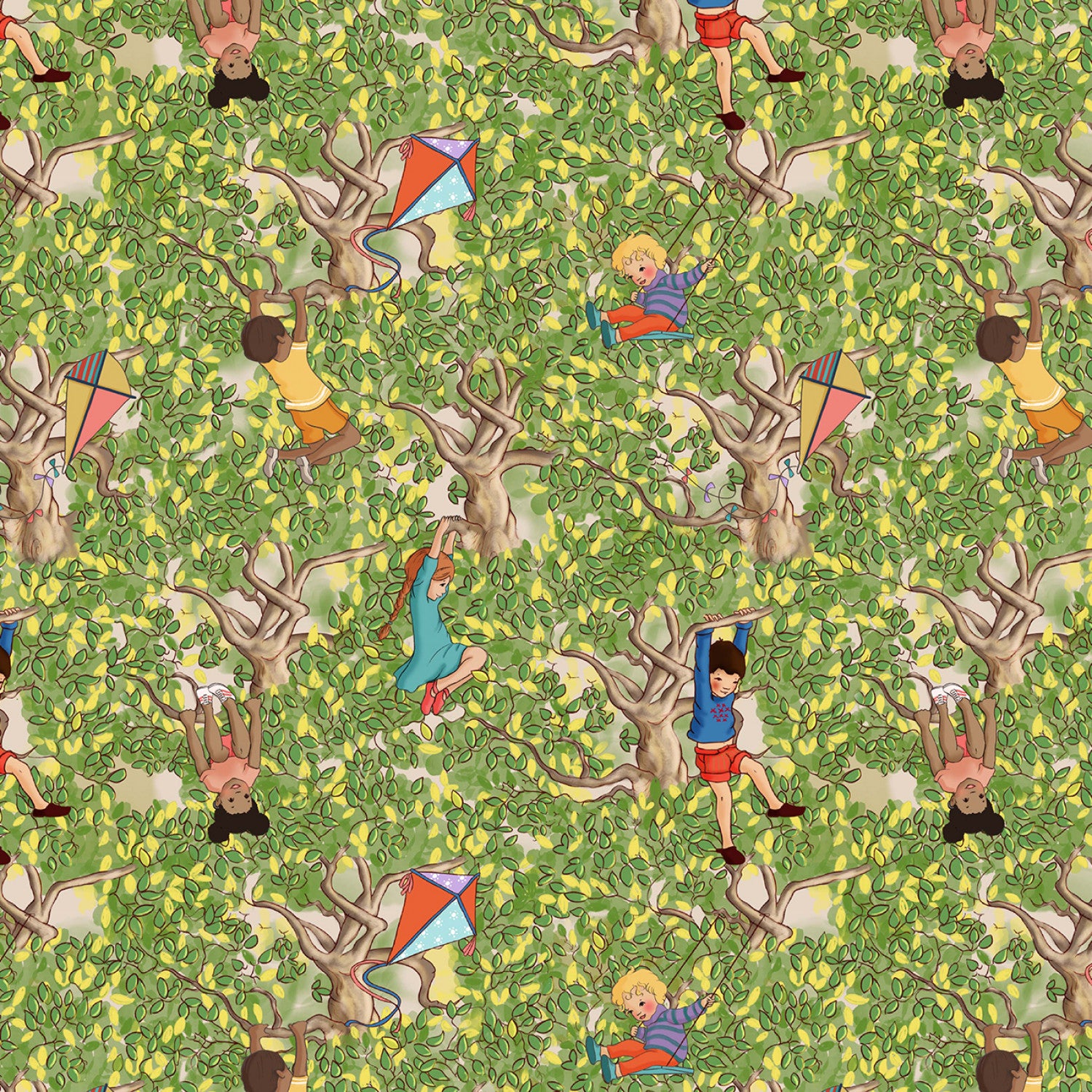 Playground & Park | Climbing Tree - Meadow by Belle & Boo for Michael Miller | DDC12224-MEAD