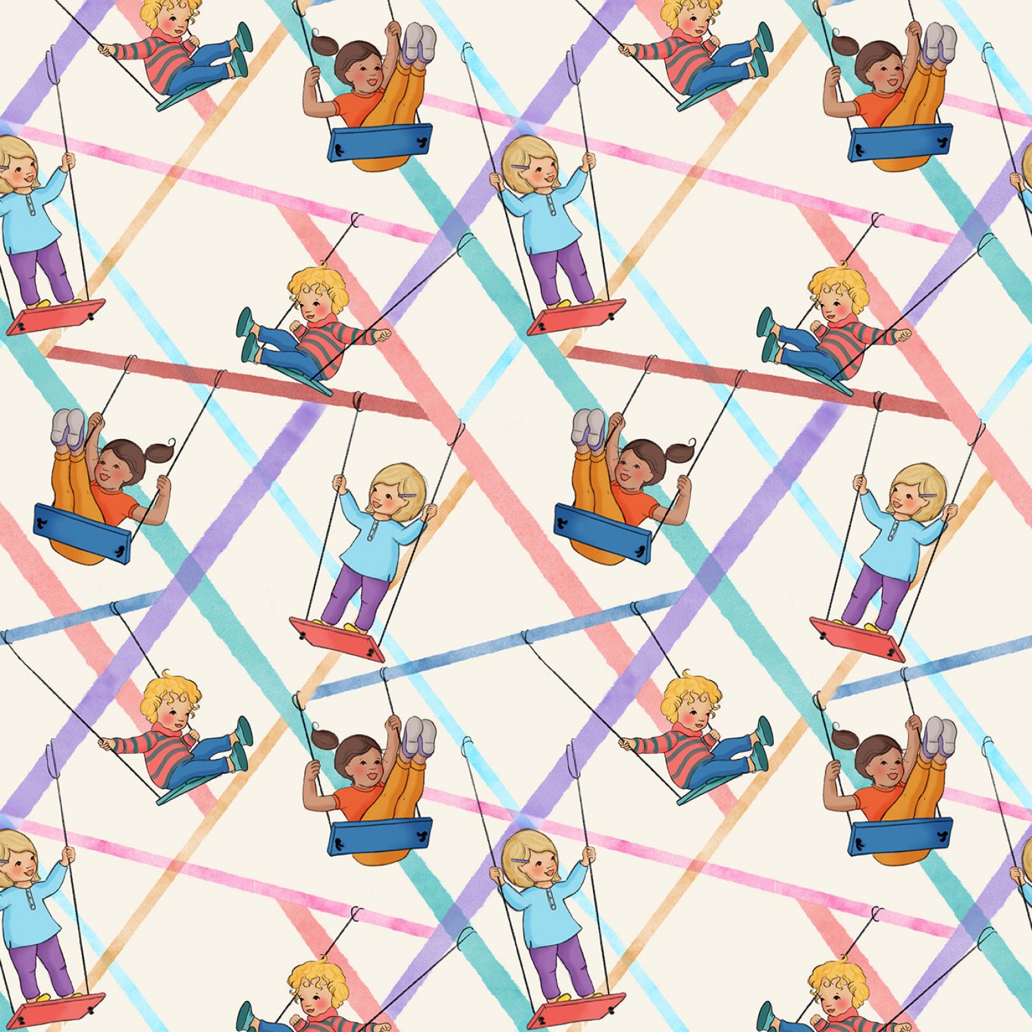 Playground & Park | Swings - Cream by Belle & Boo for Michael Miller | DDC12226-CREM