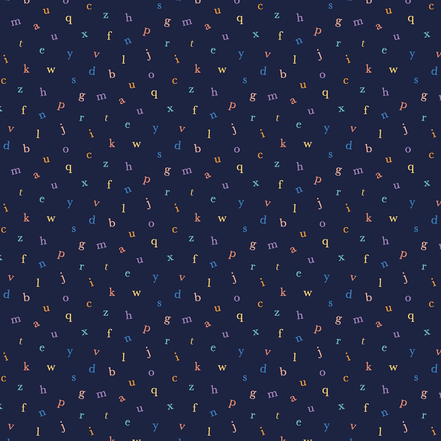 Playground & Park | Retro ABC - Navy by Belle & Boo for Michael Miller | DDC12231-NAVY