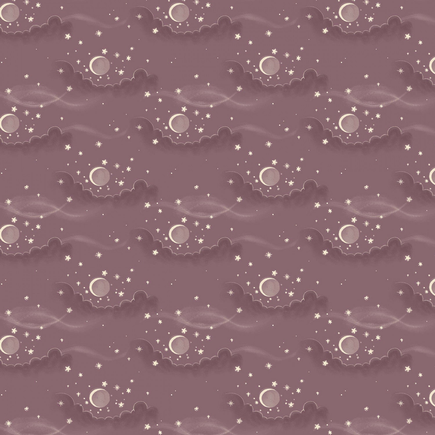 Nocturnal Garden | Moonsky - Aubergine by Belle & Boo for Michael Miller | DDC12363-AUBE